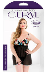 Curve Dahlia Molded Cup Babydoll And G-String Babydolls and Chemises